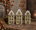 Keramieken huisje groen– model A, B of C - Afbeelding 2