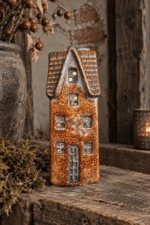 Keramieken huisje bruin - led – model A, B of C - Afbeelding 4