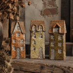 Keramieken huisje bruin - led – model A, B of C