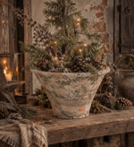 Harspot met oude verweerde look – D29,5 × H19 cm - Afbeelding 2