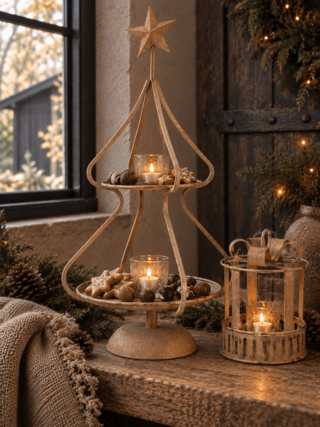 ChatGPT Image 13 sep 2026, 15_42_53 Metalen kerstboom etagère - Afbeelding 1