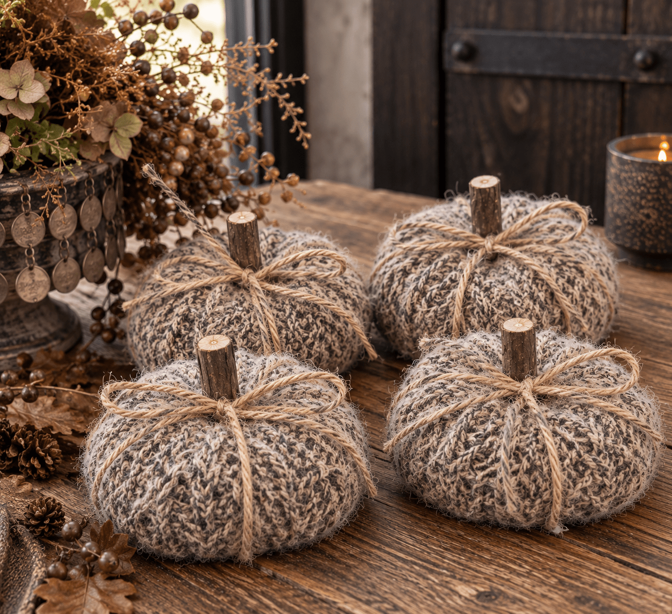 ChatGPT Image 13 sep 2026, 17_13_00 Decoratieve stoffen pompoenen – set van 4 - Afbeelding 1