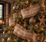 Kerstlint Merry Christmas – Jute – 220 x 20 cm - Afbeelding 2