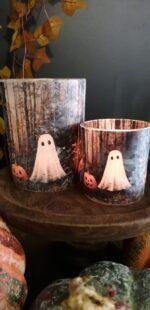 Halloween windlicht met spookje - Afbeelding 2