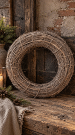 XXL Takkenkrans Naturel – 80 cm – Stoere Landelijke Krans
