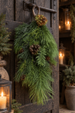 Kunst dennentoef met dennenappels – Landelijke kerstdecoratie - Afbeelding 2
