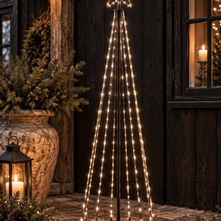 Metalen xmas tree met led licht-150cm