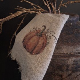 Shabby doekje pompoen kleur sfeer